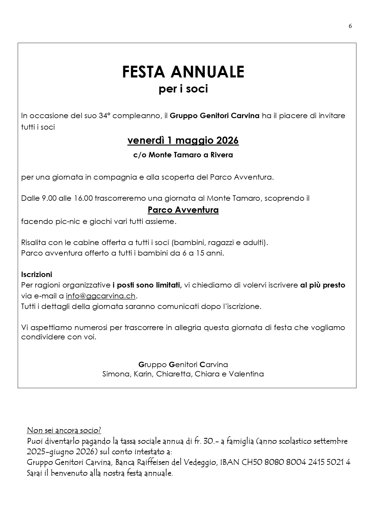 Festa annuale per i soci